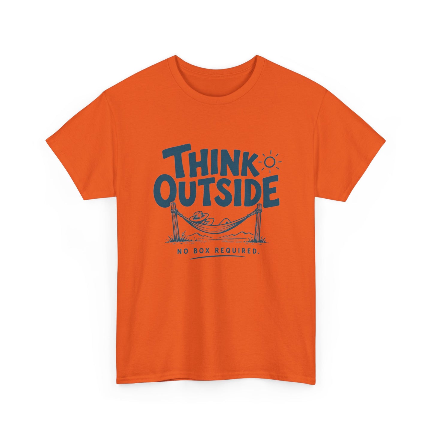 Think Outside T-Shirt – 'Think Outside, No Box Required' Graphic Tee for Outdoor Lovers
