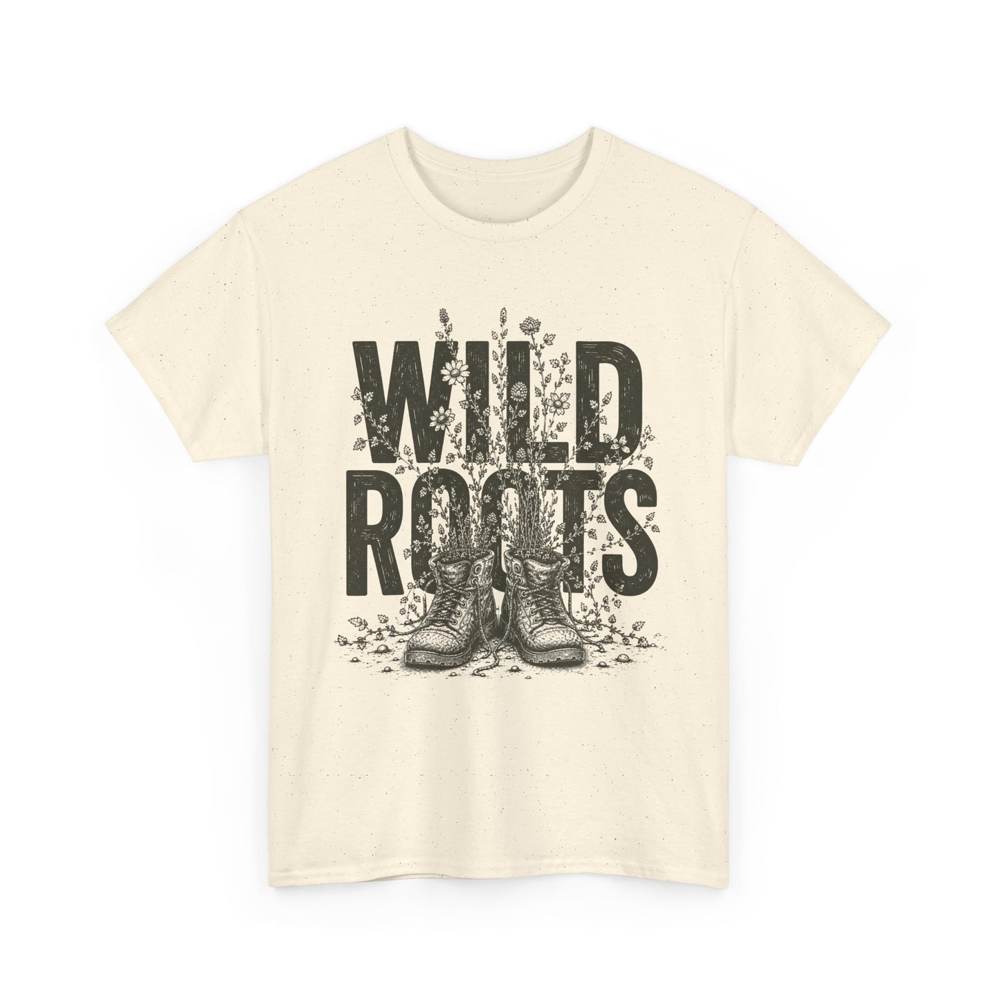 Wild Roots Graphic Tee — Vintage Boots Nature Shirt