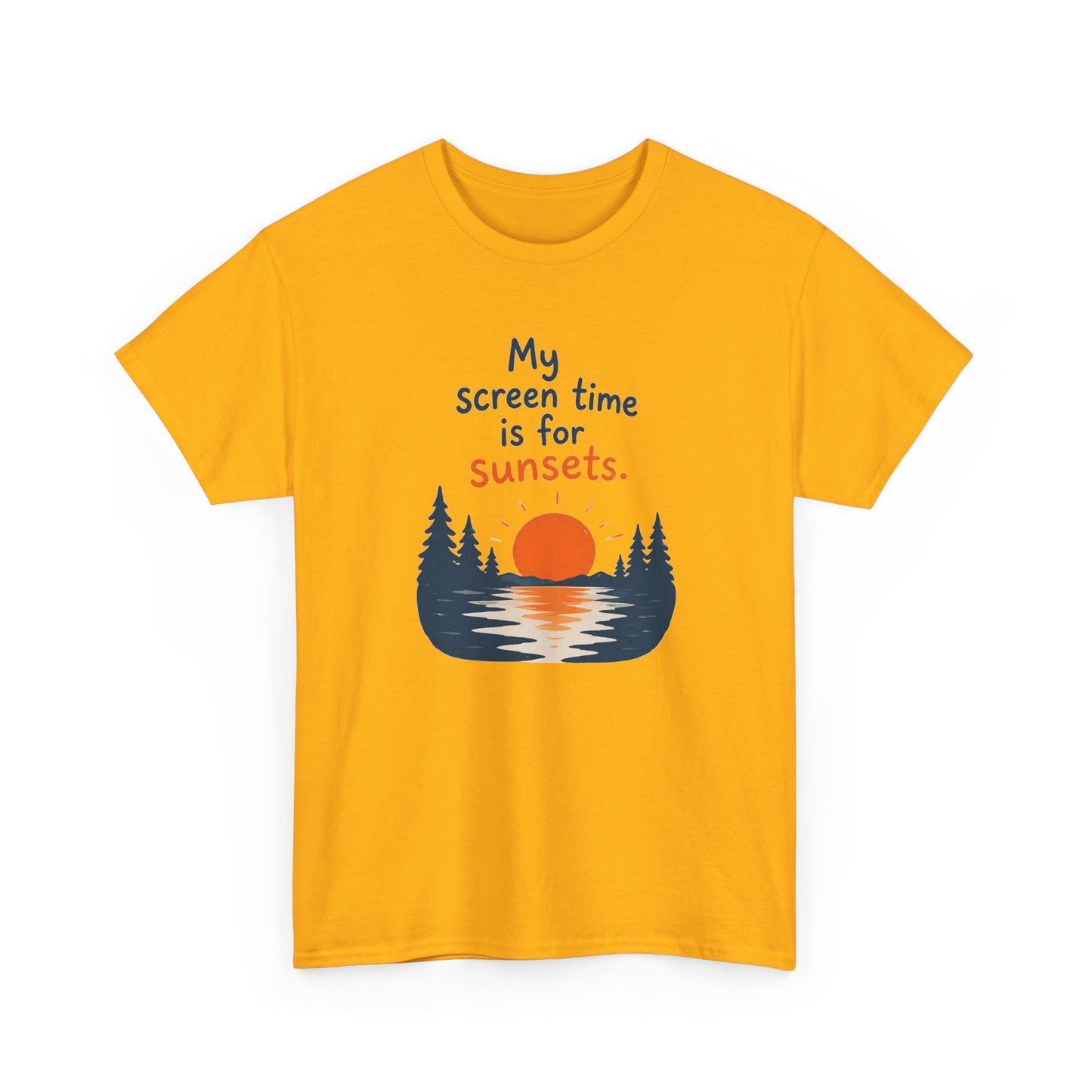 Sunset Lover T‑Shirt — “My Screen Time Is for Sunsets” Graphic Tee