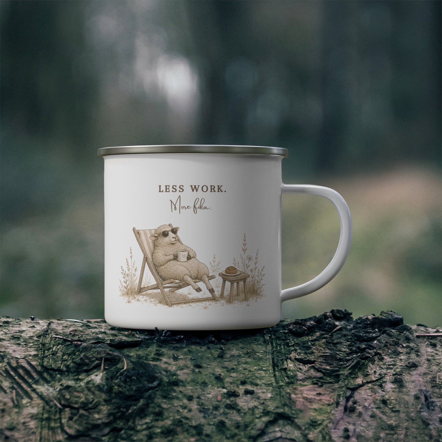 Lazy Chair Enamel Camping Mug