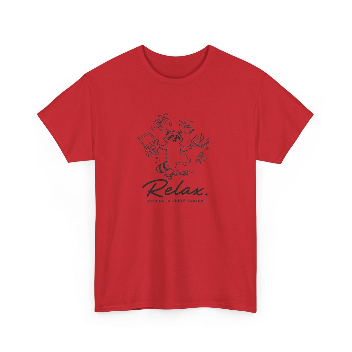 Relax Tee — Casual Graphic T‑Shirt with 'Relax.' Script