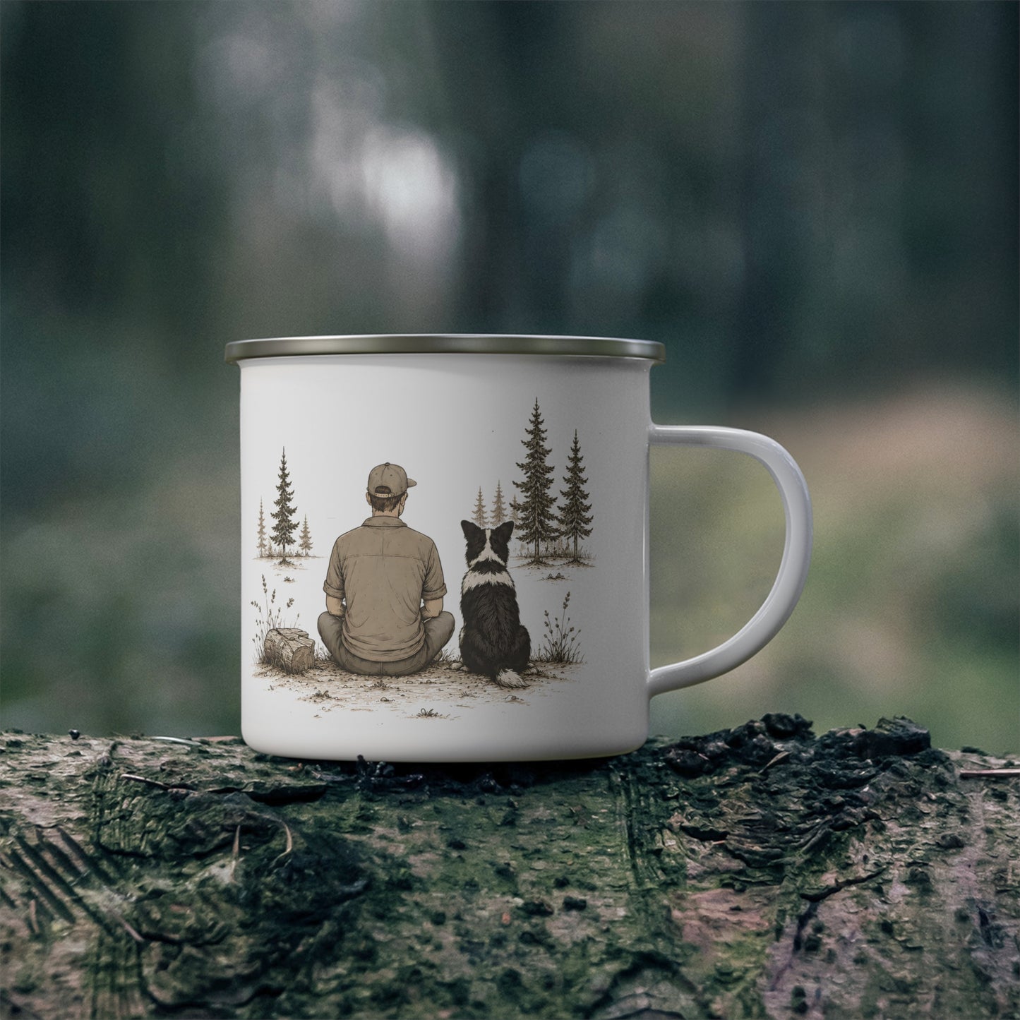 Forest Moment Enamel Camping Mug