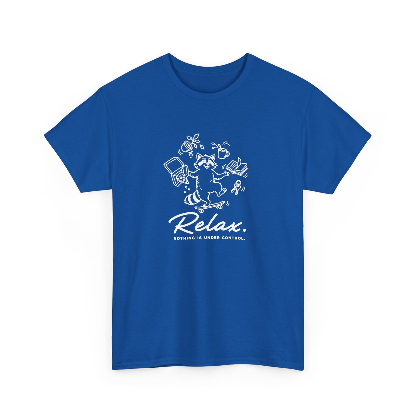 Relax Tee — Orange Graphic T-Shirt with 'Relax.' Design
