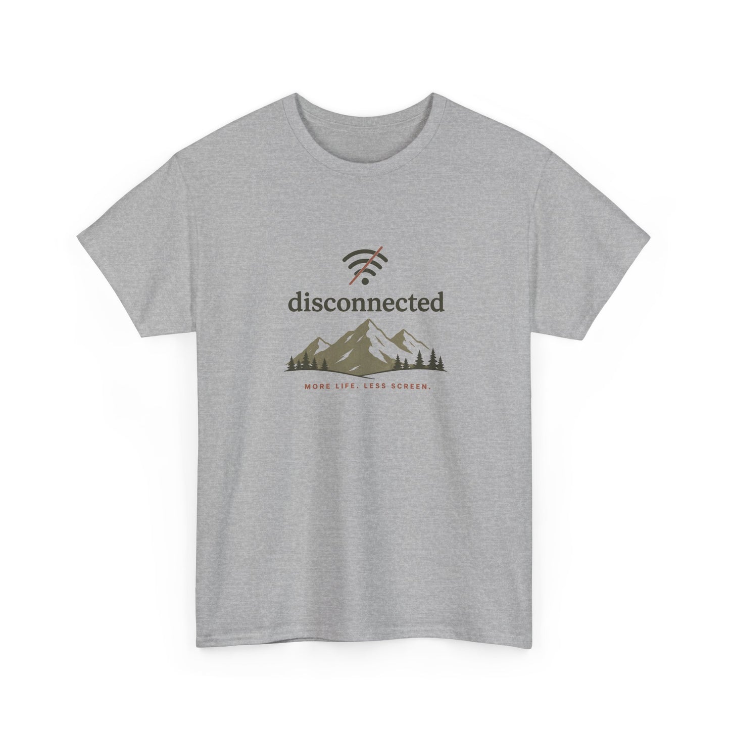 Disconnected Mountain Tee — 'Disconnected' Outdoor Adventure T‑Shirt