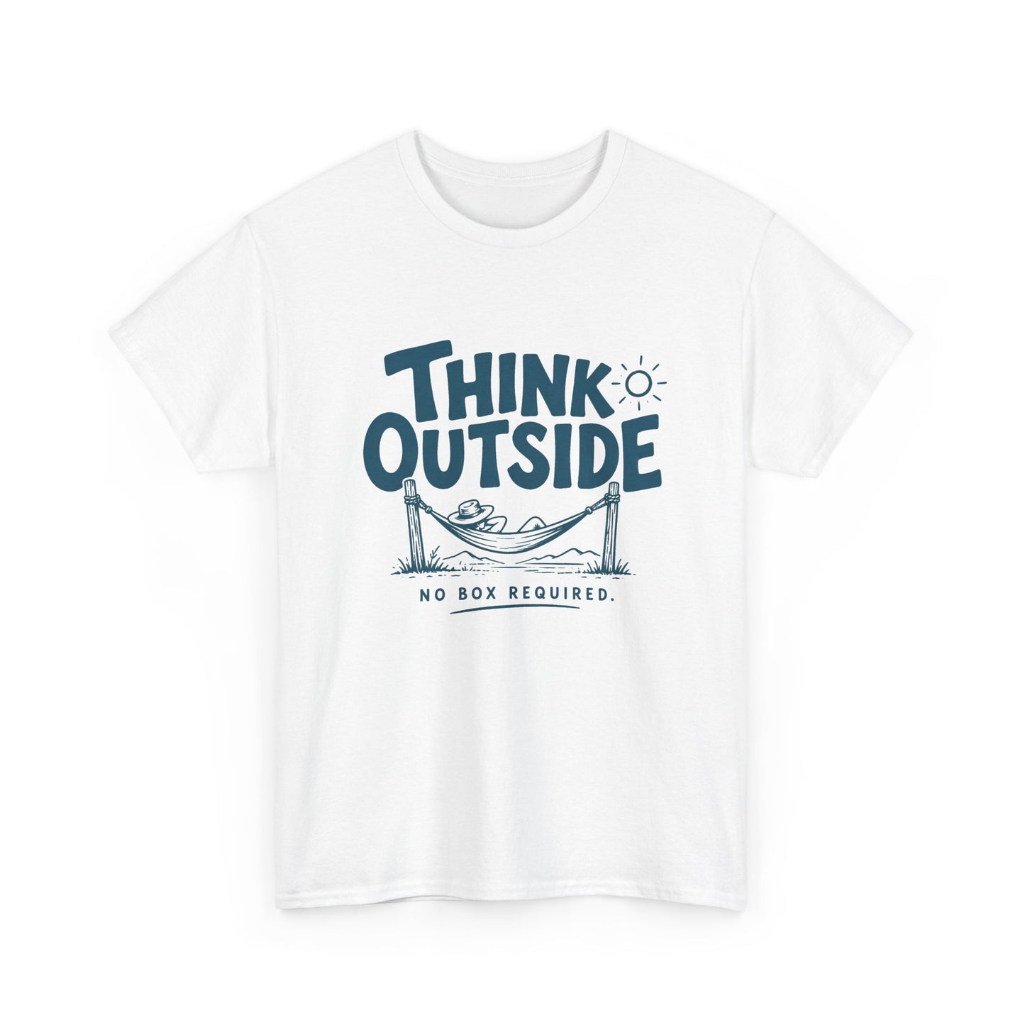 Think Outside T-Shirt – 'Think Outside, No Box Required' Graphic Tee for Outdoor Lovers