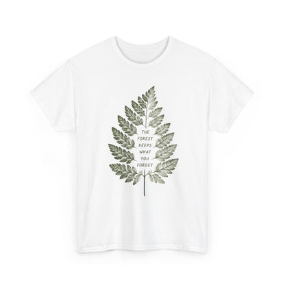 Farn & Waldruhe – Unisex T-Shirt mit Waldspruch