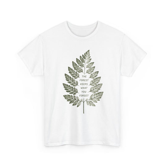 Farn & Waldruhe – Unisex T-Shirt mit Waldspruch