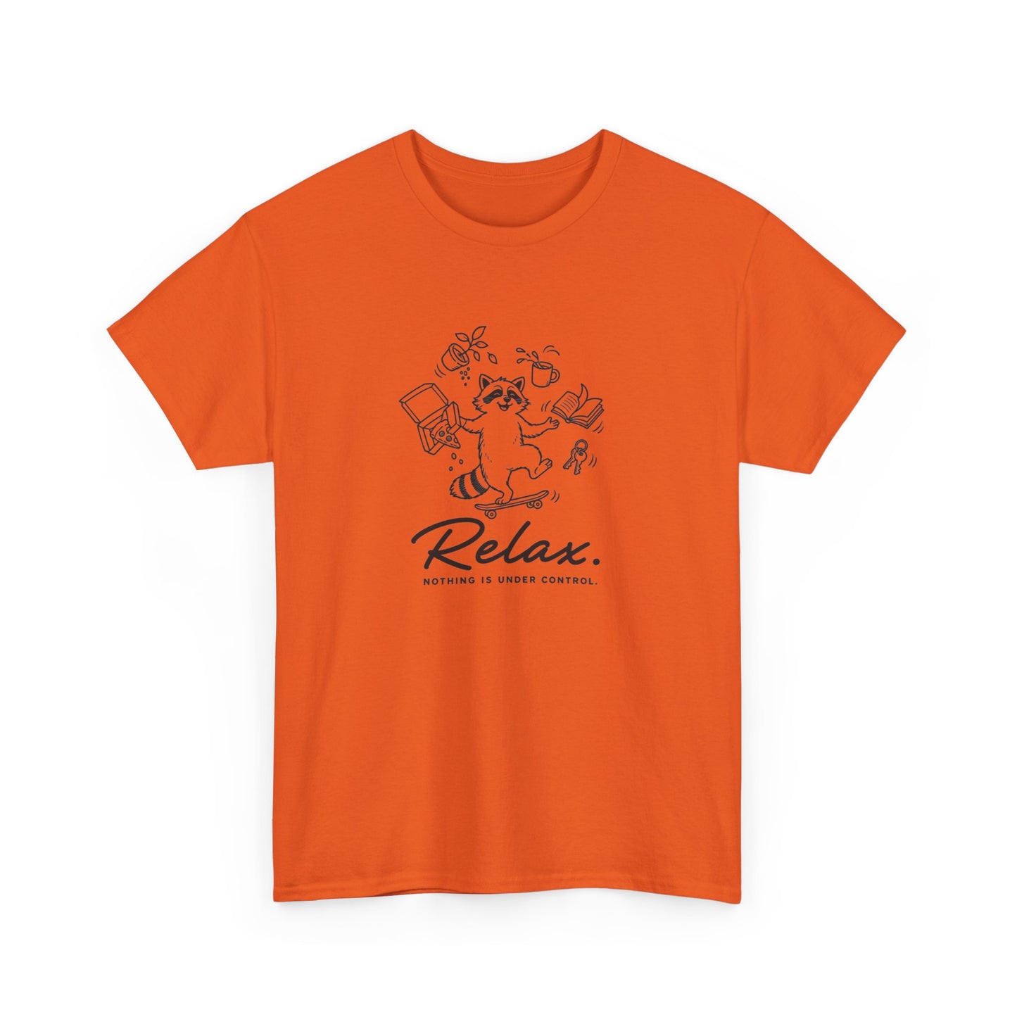 Relax Tee — Casual Graphic T‑Shirt with 'Relax.' Script