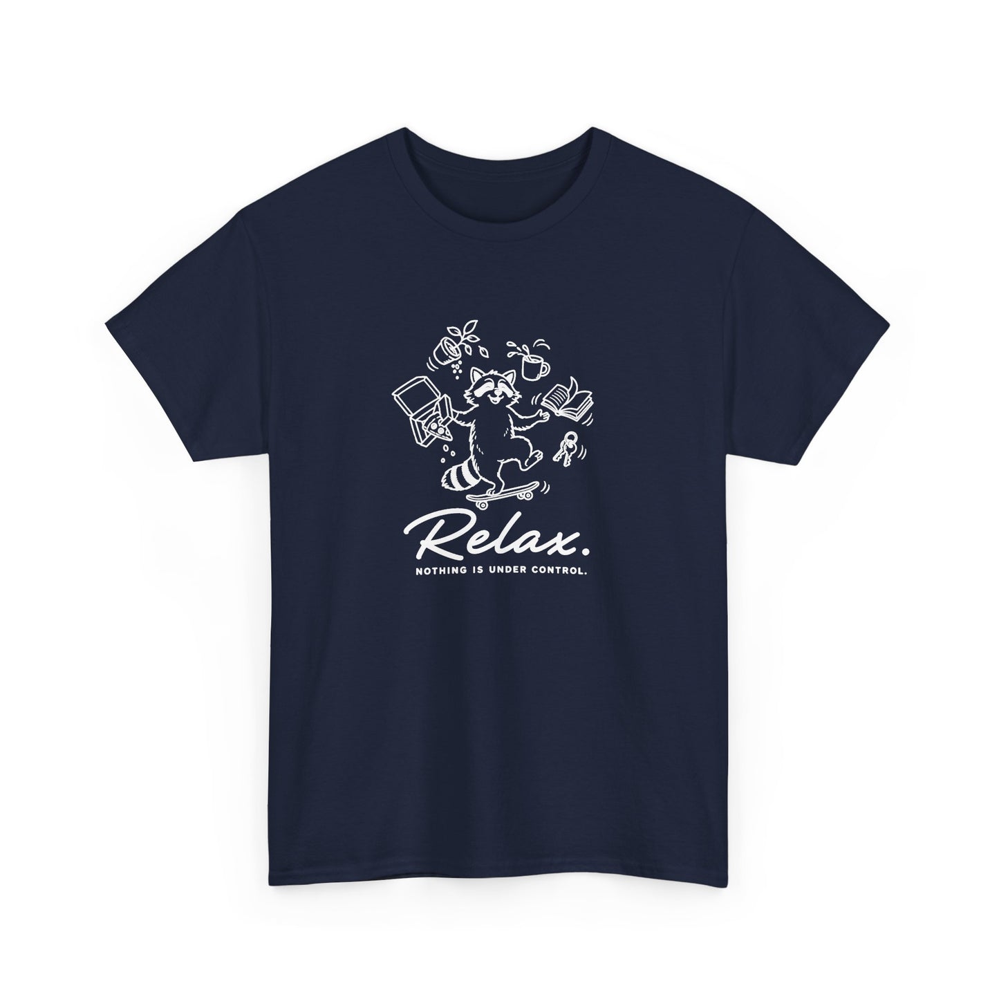Relax Tee — Orange Graphic T-Shirt with 'Relax.' Design