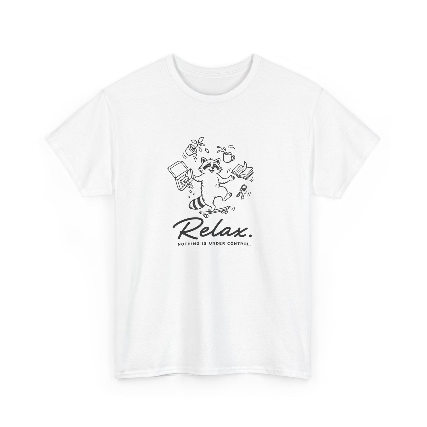 Relax Tee — Casual Graphic T‑Shirt with 'Relax.' Script
