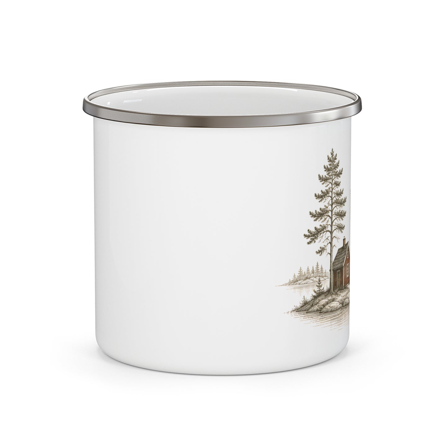 Cabin Shore Enamel Camping Mug