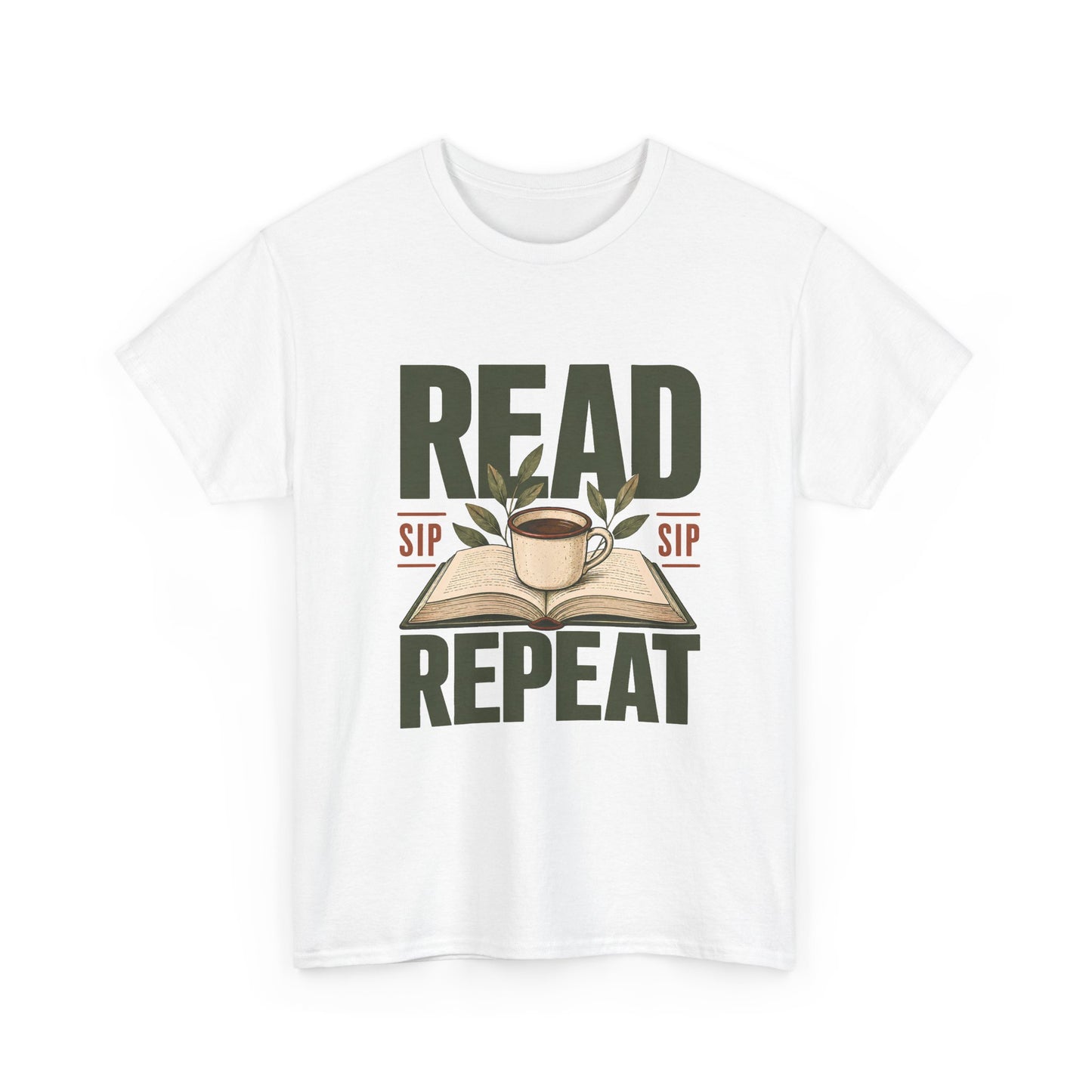 Read Sip Repeat T-Shirt — Book Lover Coffee Tee