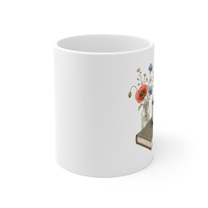 Book & Bloom Ceramic Mug