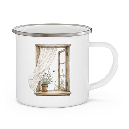 Open Window Enamel Camping Mug