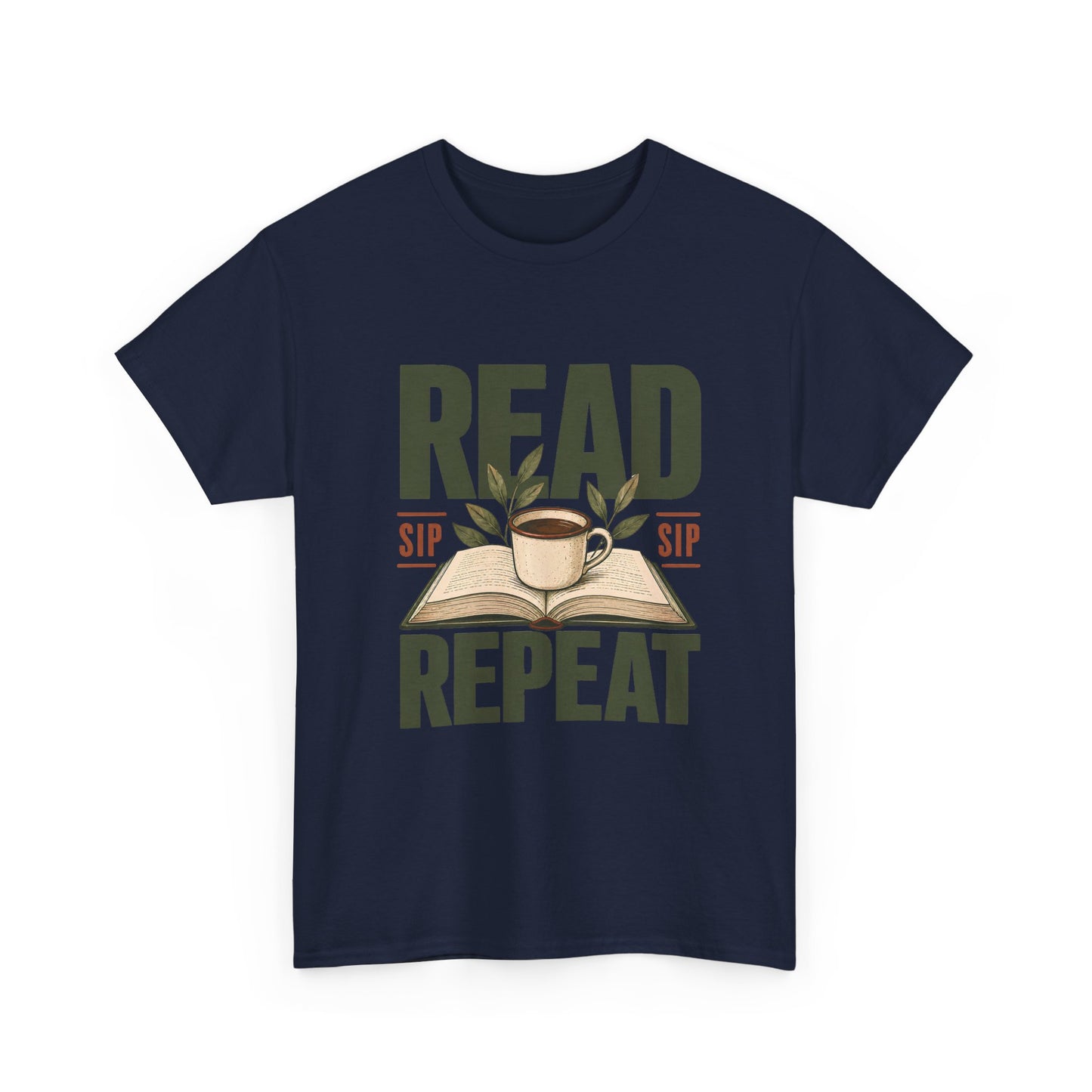 Read Sip Repeat T-Shirt — Book Lover Coffee Tee