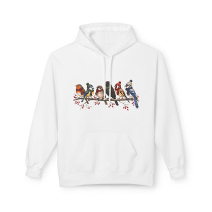 Wintervögel auf einem Ast – Unisex Hoodie
