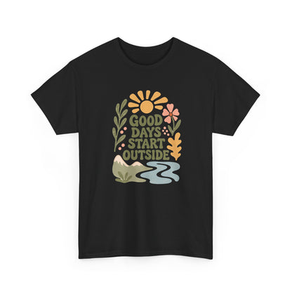 Good Days Start Outside – Unisex Natur-T-Shirt