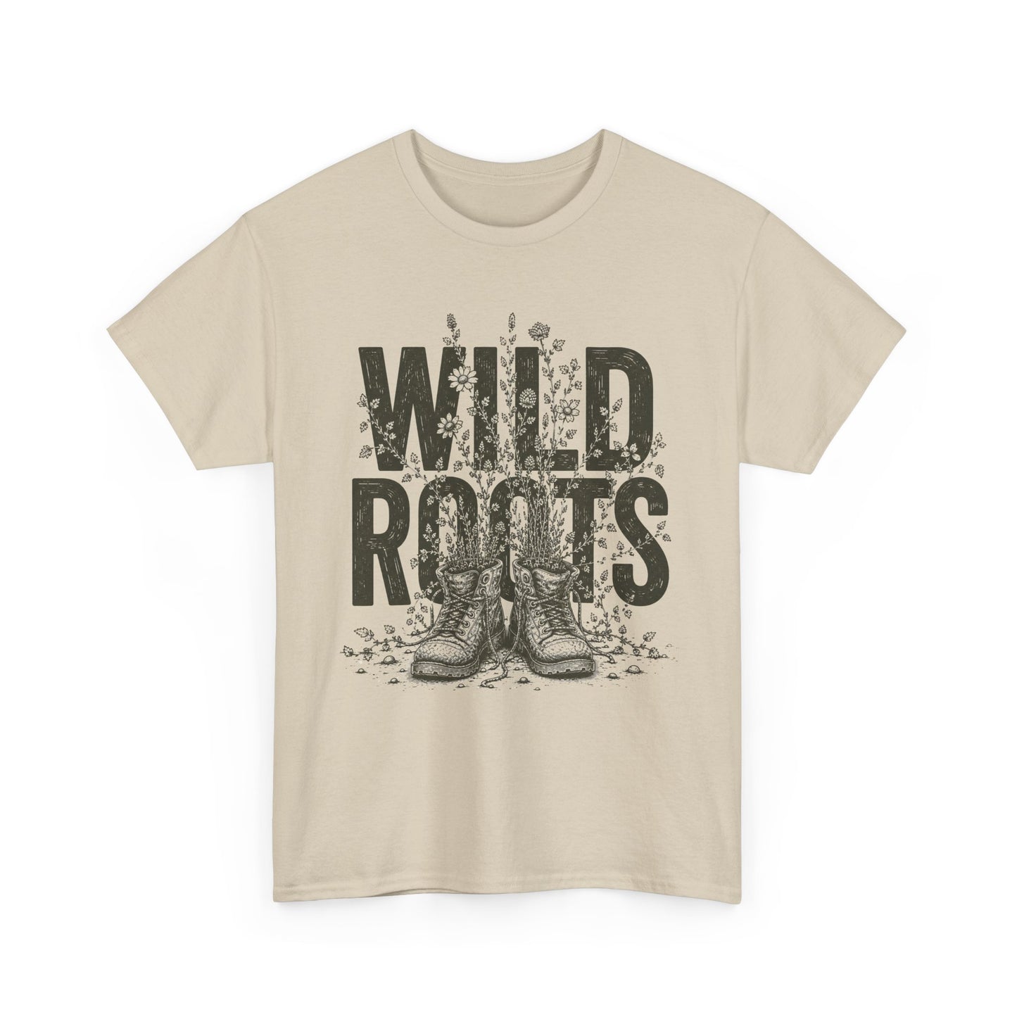 Wild Roots Graphic Tee — Vintage Boots Nature Shirt