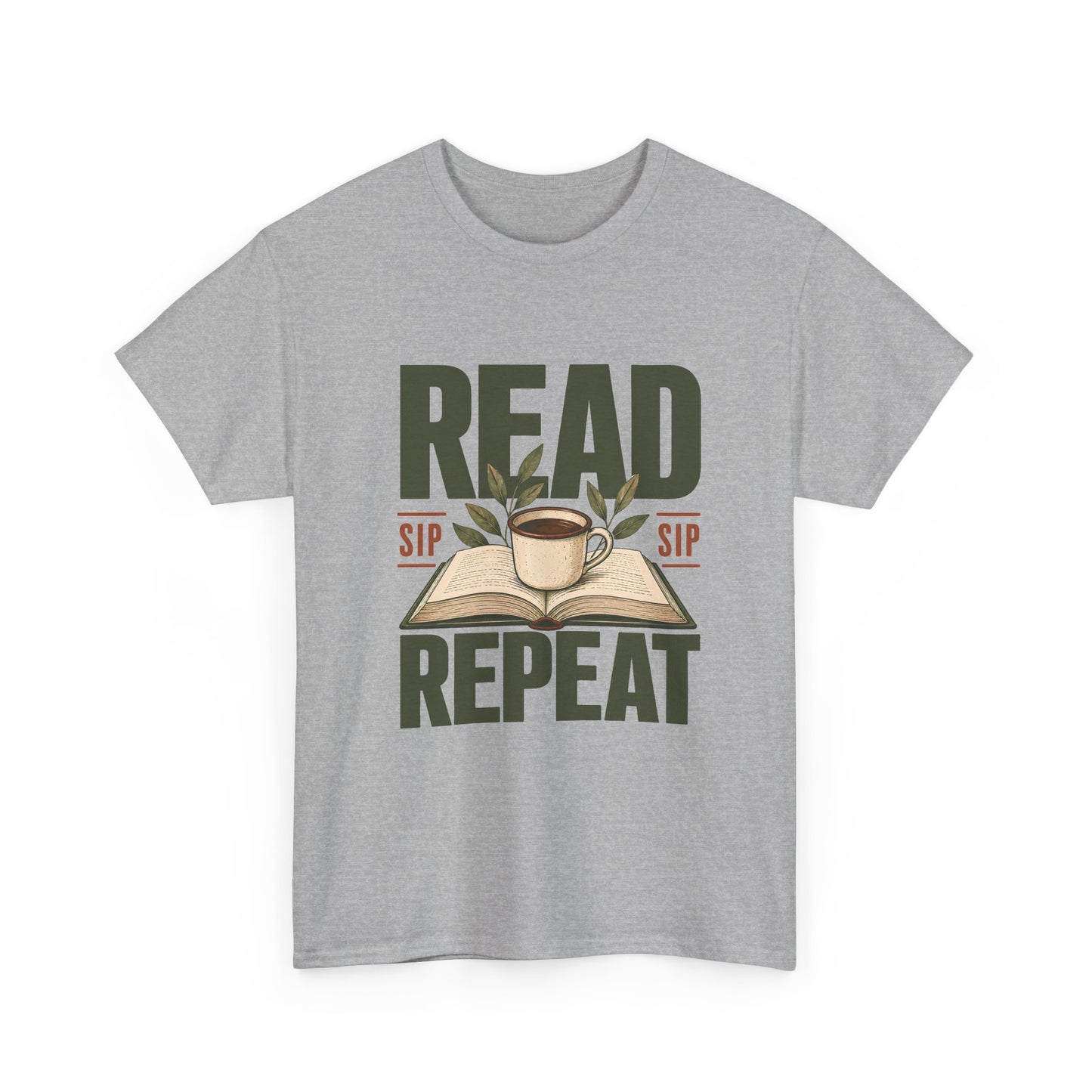 Read Sip Repeat T-Shirt — Book Lover Coffee Tee