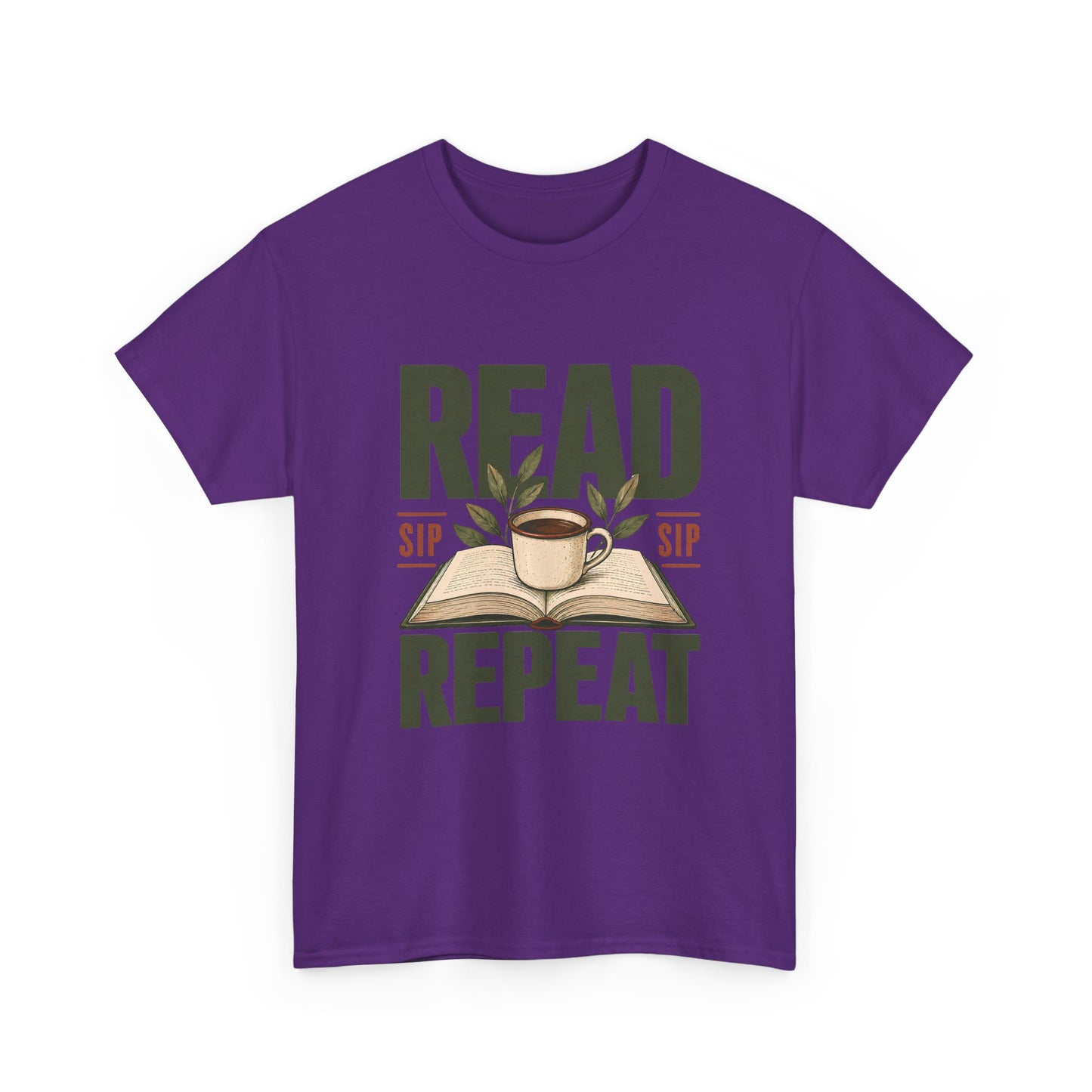 Read Sip Repeat T-Shirt — Book Lover Coffee Tee