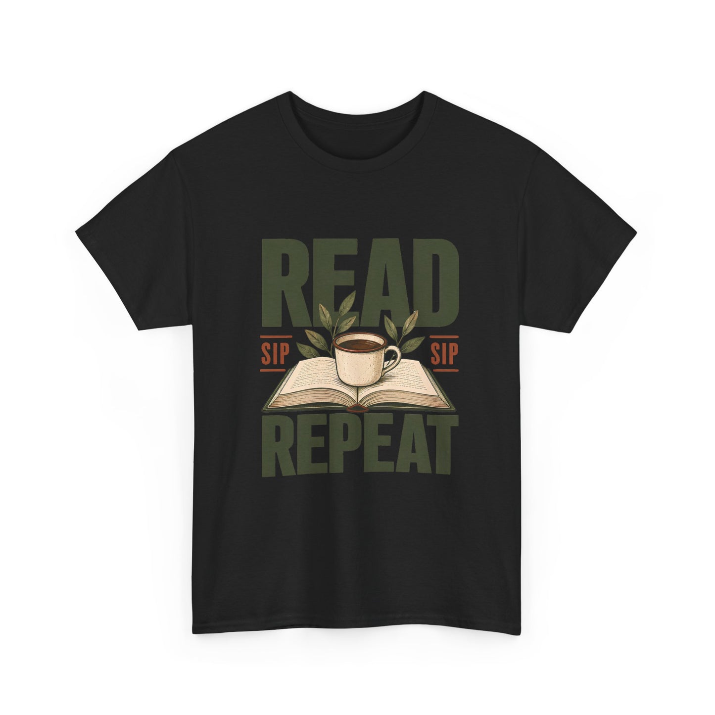 Read Sip Repeat T-Shirt — Book Lover Coffee Tee