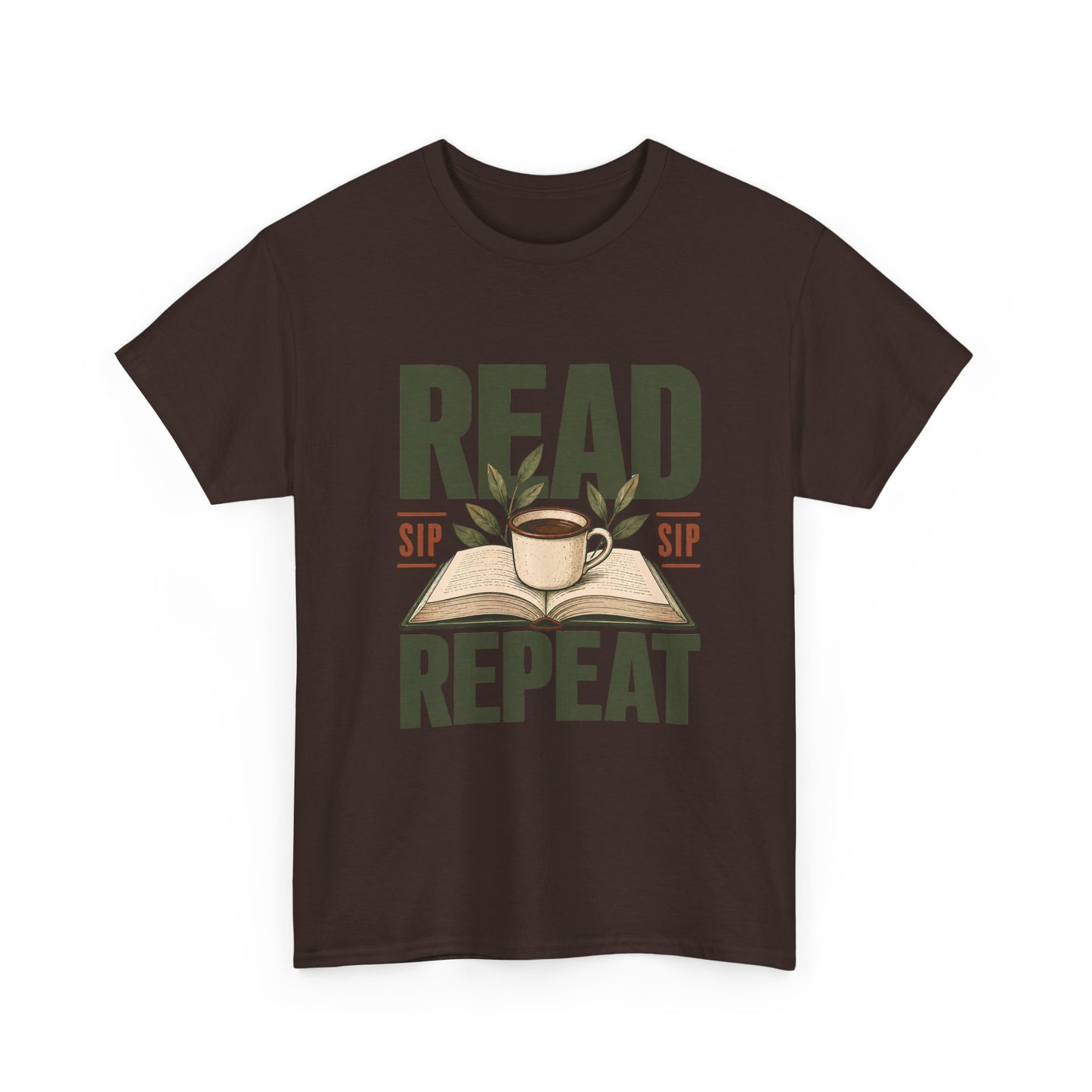 Read Sip Repeat T-Shirt — Book Lover Coffee Tee