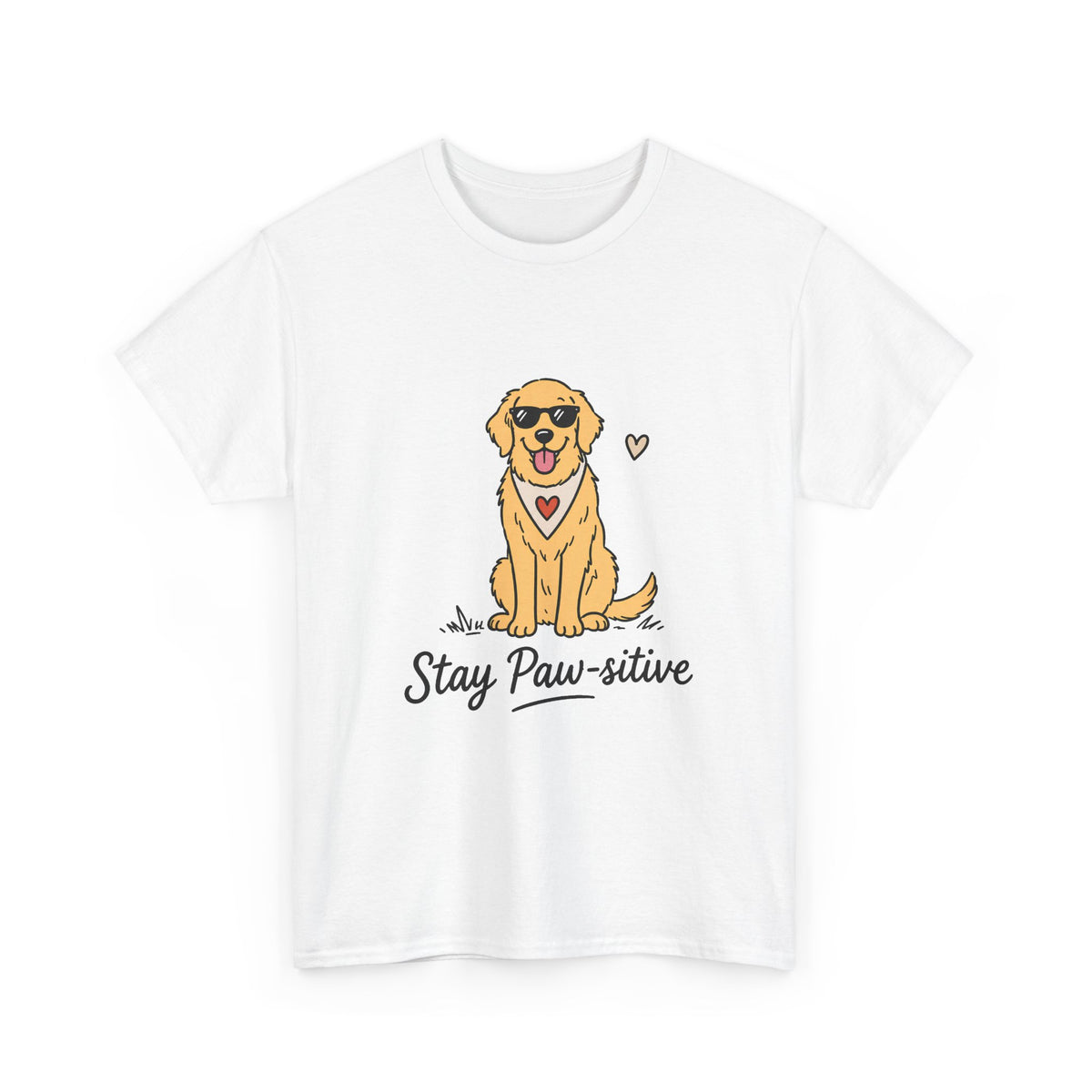 Paw Sitive – Unisex T-Shirt mit Pfotenmotiv