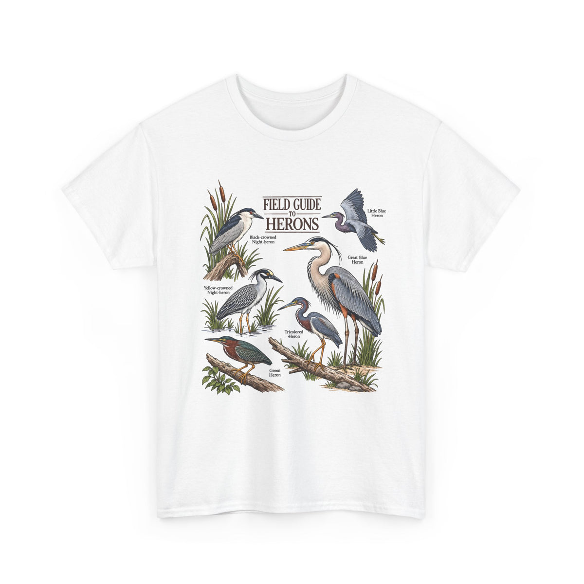 Reiher-Feldführer – Unisex T-Shirt für Vogelfans