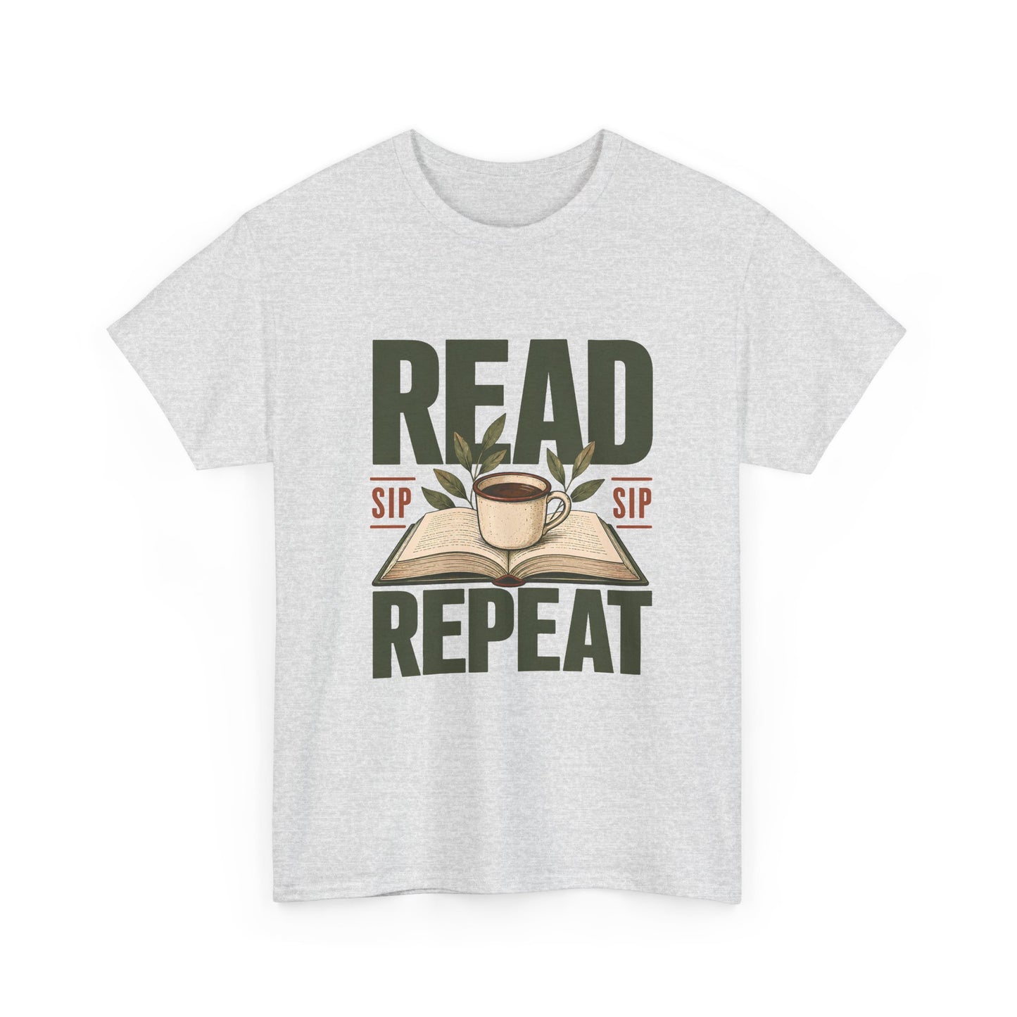 Read Sip Repeat T-Shirt — Book Lover Coffee Tee
