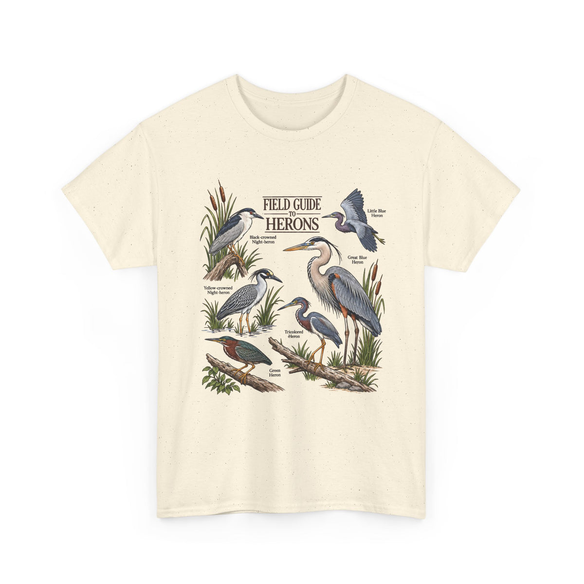 Reiher-Feldführer – Unisex T-Shirt für Vogelfans