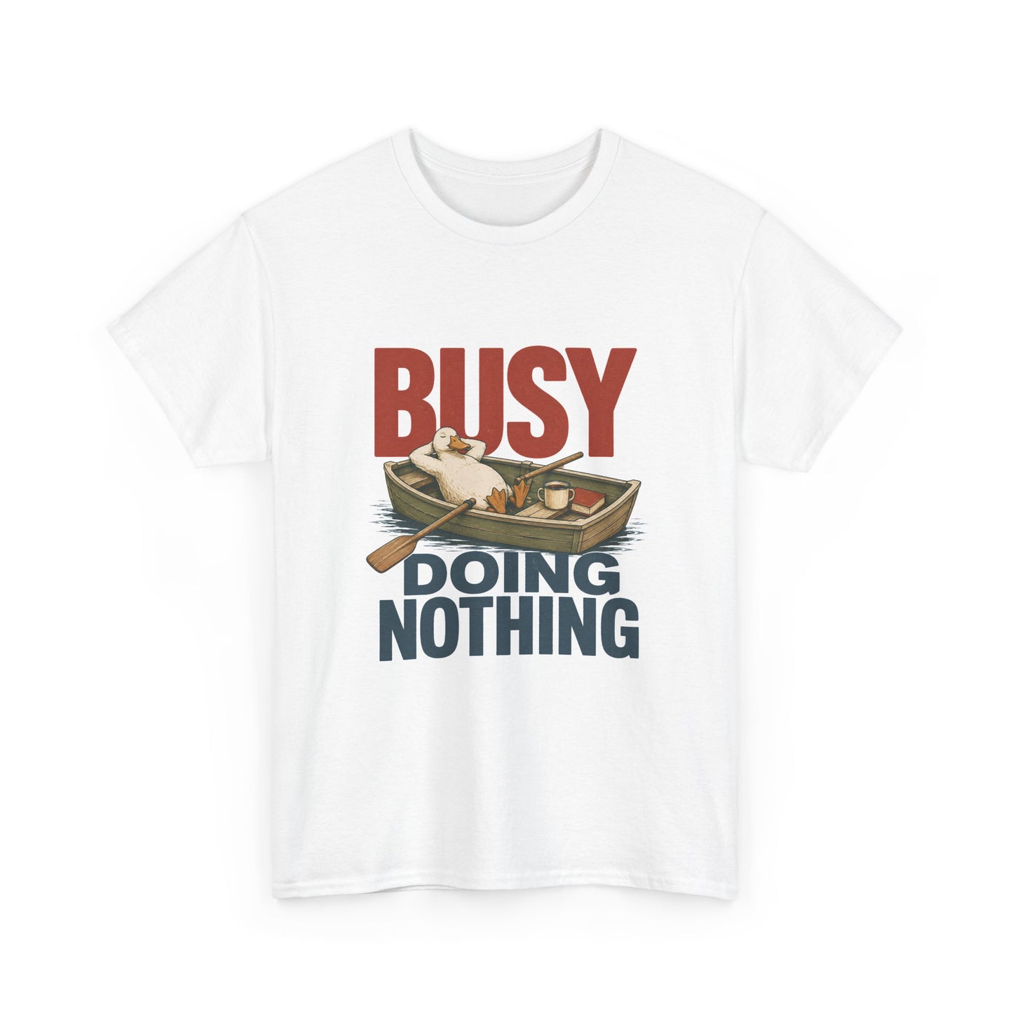 T‑Shirt — "Busy Doing Nothing" Vintage Fishing Relaxation Tee
