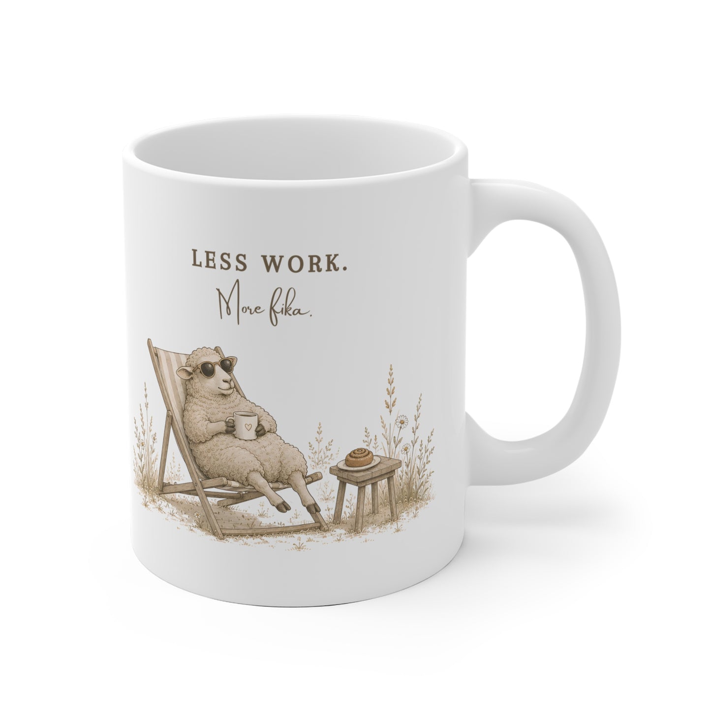 Less Work Ceramic Mug
