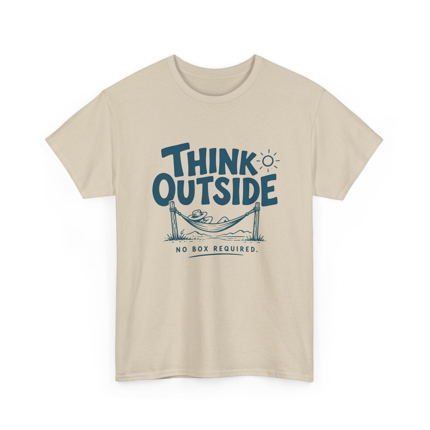Think Outside T-Shirt – 'Think Outside, No Box Required' Graphic Tee for Outdoor Lovers