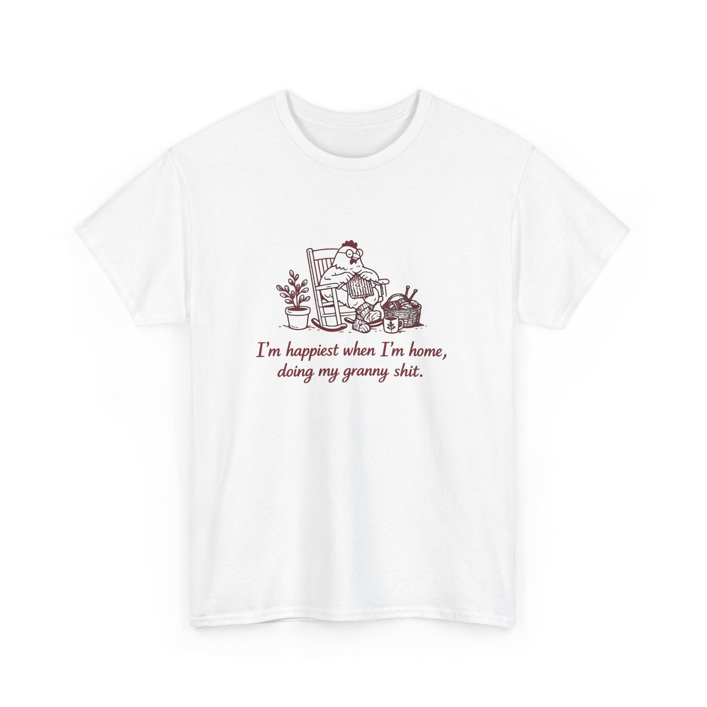 Granny Things T-Shirt — "I'm happiest when I'm home, doing my granny shit" Vintage Mom Tee
