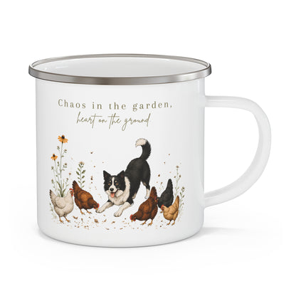 Chaos Chickens Enamel Camping Mug