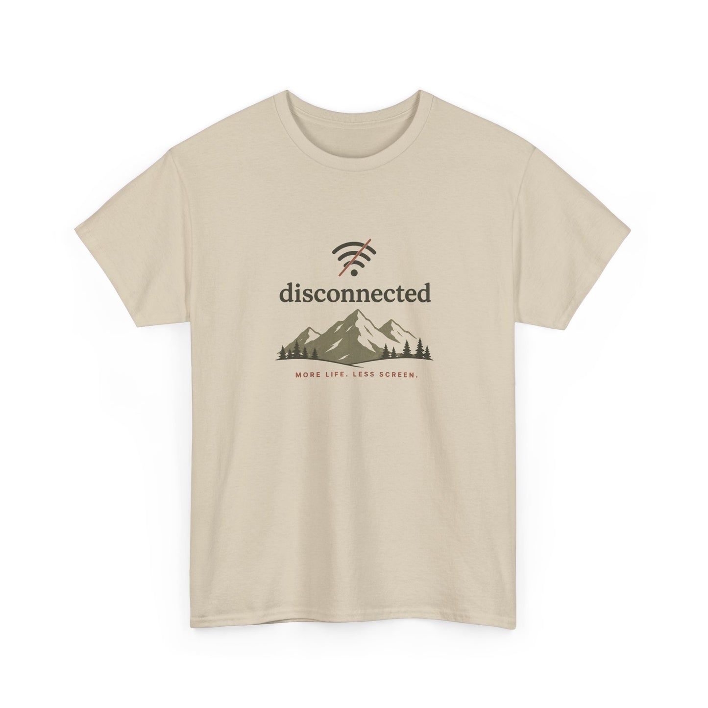 Disconnected Mountain Tee — 'Disconnected' Outdoor Adventure T‑Shirt