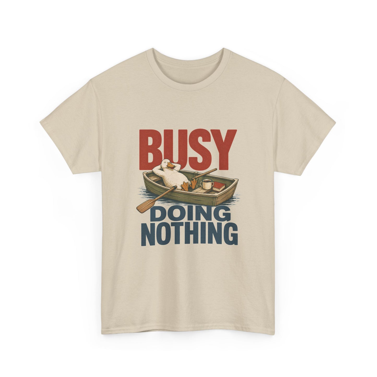 T‑Shirt — "Busy Doing Nothing" Vintage Fishing Relaxation Tee