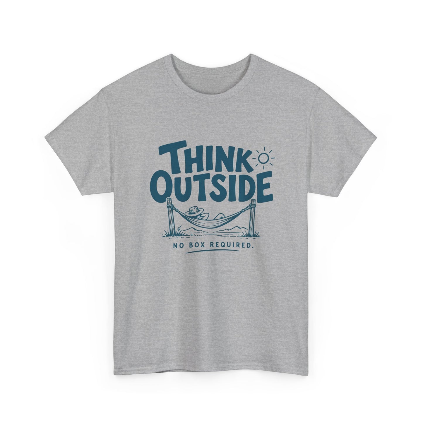 Think Outside T-Shirt – 'Think Outside, No Box Required' Graphic Tee for Outdoor Lovers