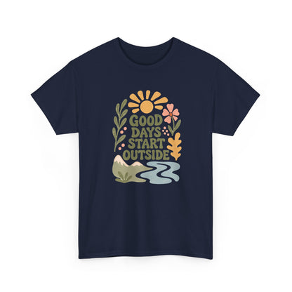 Good Days Start Outside – Unisex Natur-T-Shirt