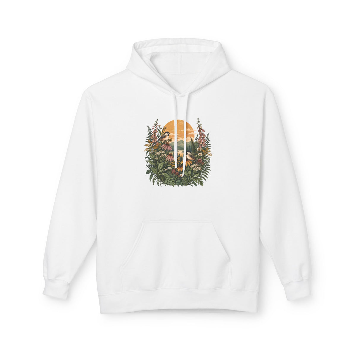 Sonnenuntergang im Wald – Unisex Hoodie