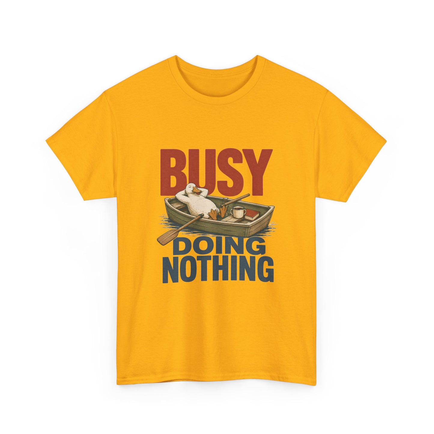 T‑Shirt — "Busy Doing Nothing" Vintage Fishing Relaxation Tee