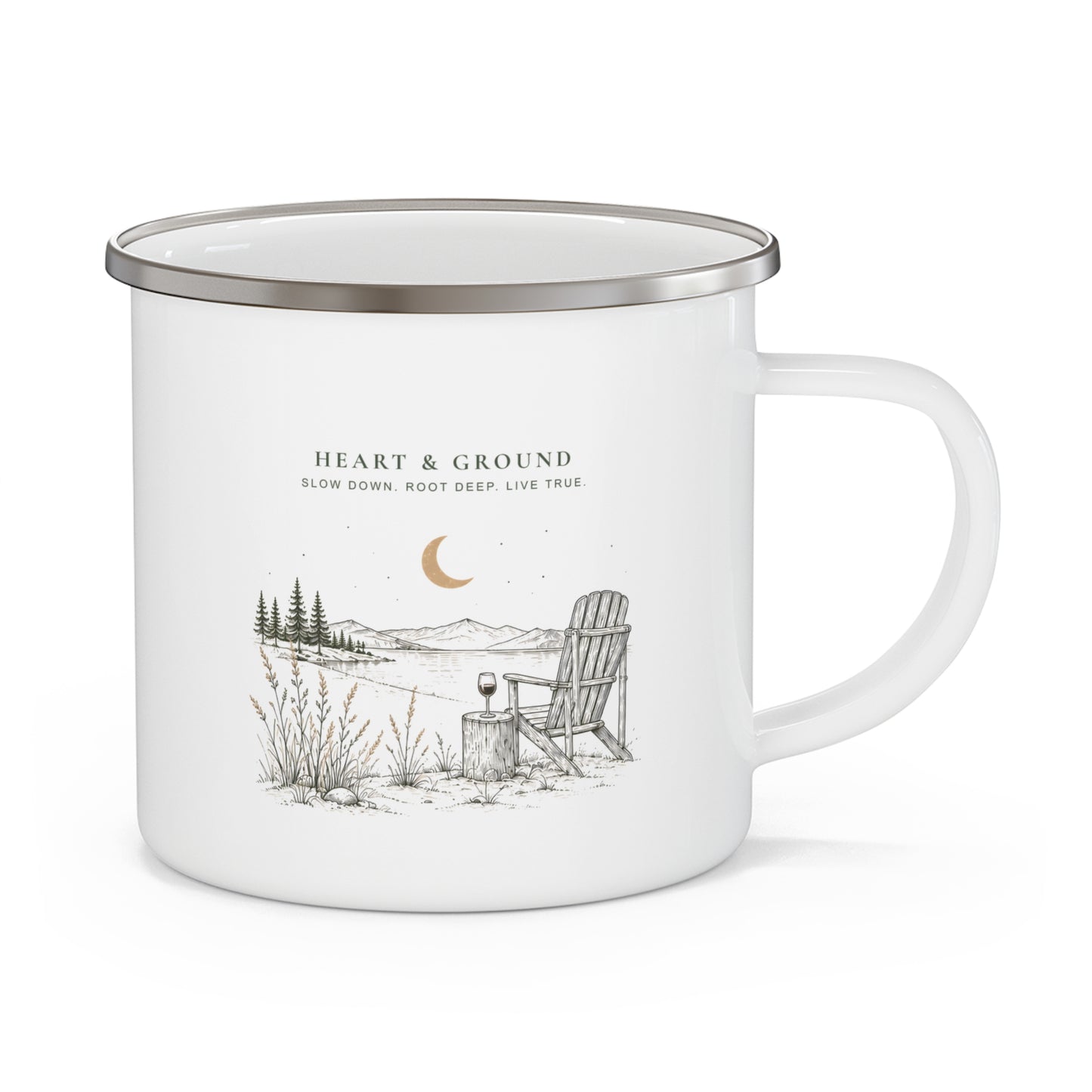 Lake Shore Enamel Camping Mug