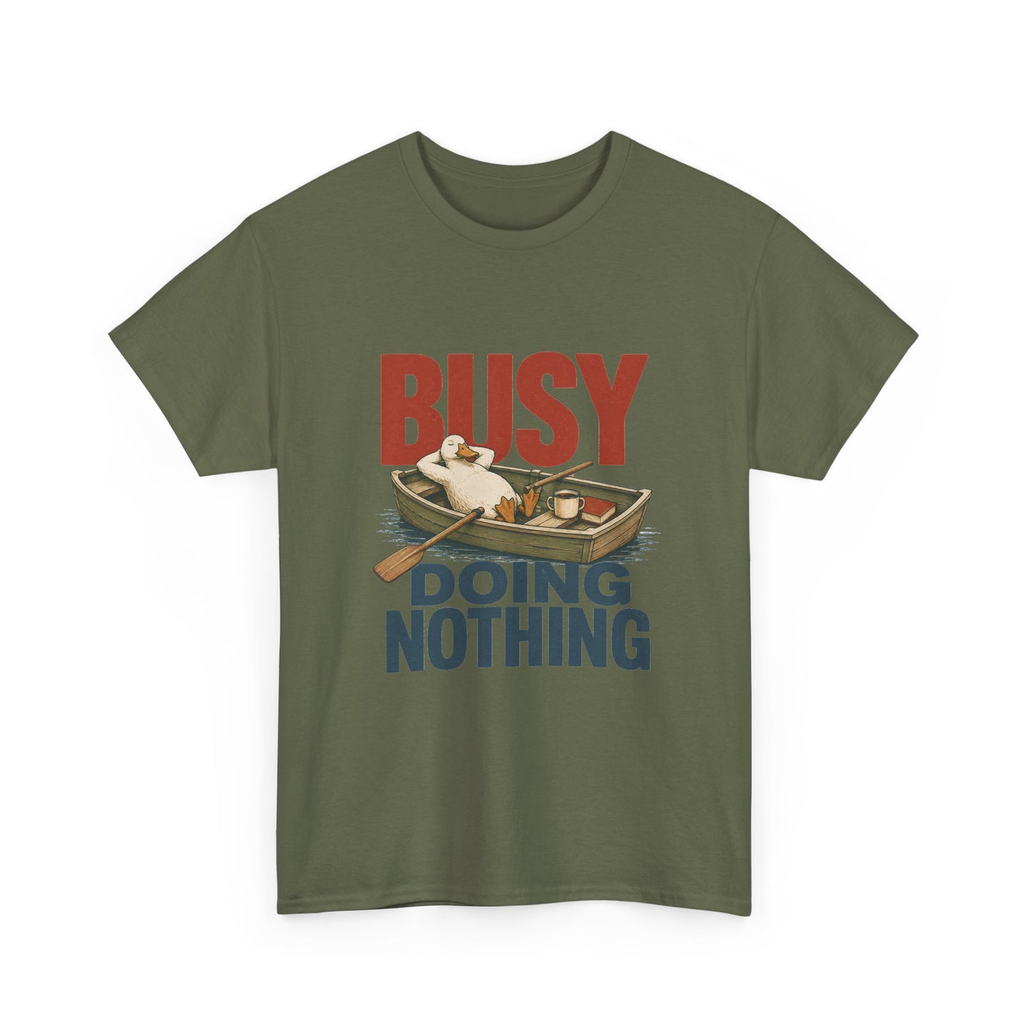 T‑Shirt — "Busy Doing Nothing" Vintage Fishing Relaxation Tee