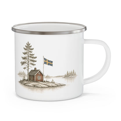 Cabin Shore Enamel Camping Mug