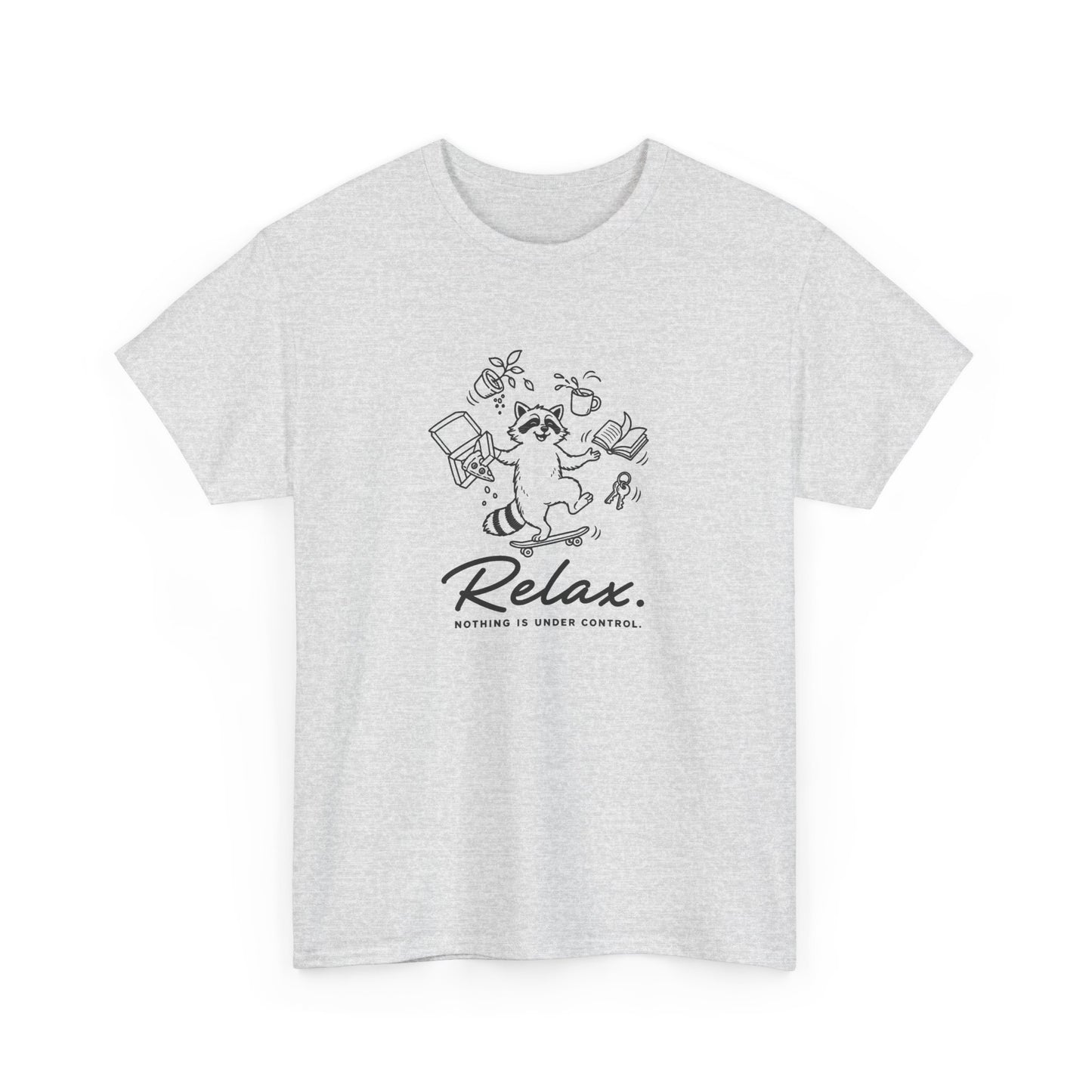 Relax Tee — Casual Graphic T‑Shirt with 'Relax.' Script