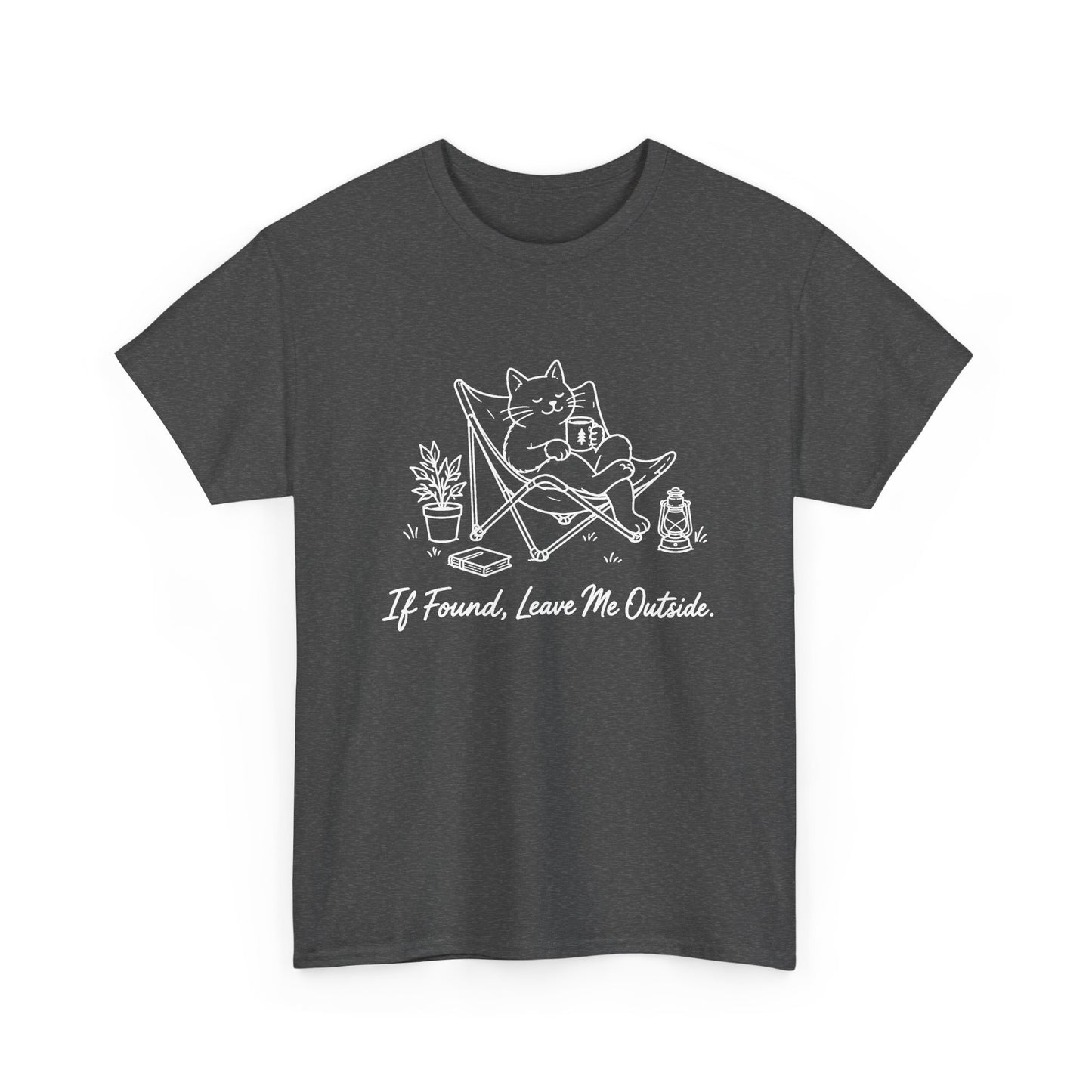 Cat Pentagram Tee — "If Found, Leave Me Outside" Graphic Shirt