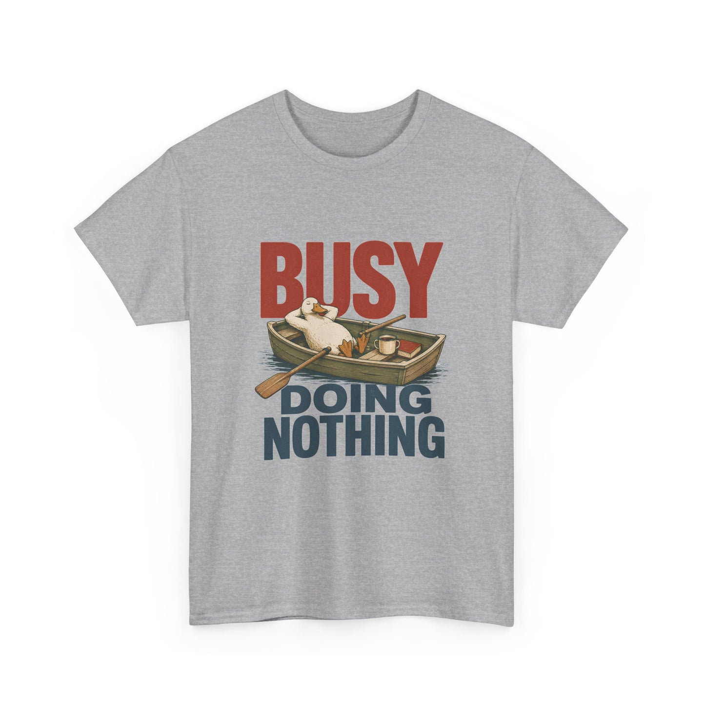 T‑Shirt — "Busy Doing Nothing" Vintage Fishing Relaxation Tee