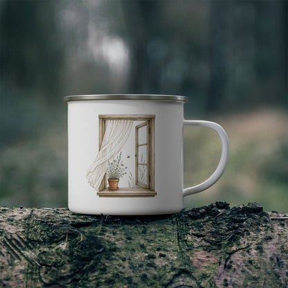 Open Window Enamel Camping Mug