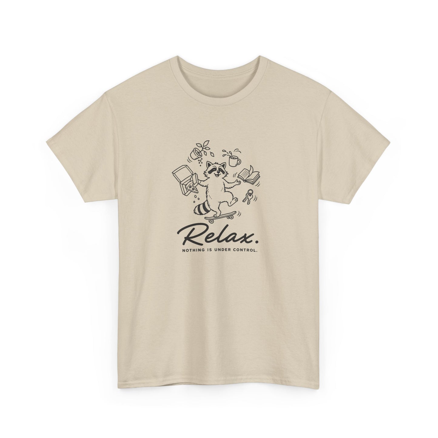 Relax Tee — Casual Graphic T‑Shirt with 'Relax.' Script