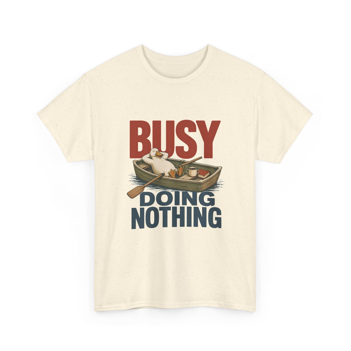 T‑Shirt — "Busy Doing Nothing" Vintage Fishing Relaxation Tee
